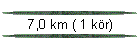 7,0 km ( 1 k�r)